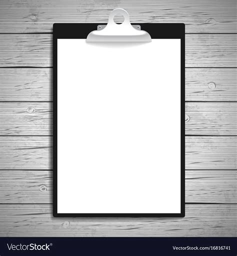 Clipboard With Paper Vintage Background Royalty Free Vector