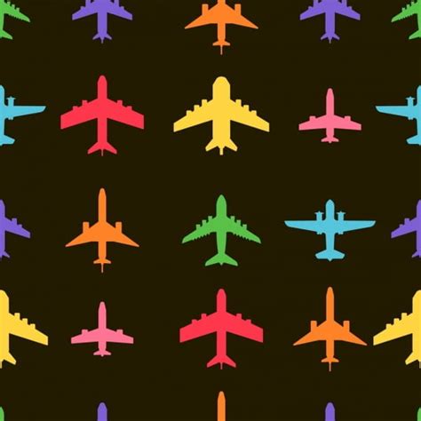 Airplane Icons Collection Colorful Silhouette Design Ai Eps Vector