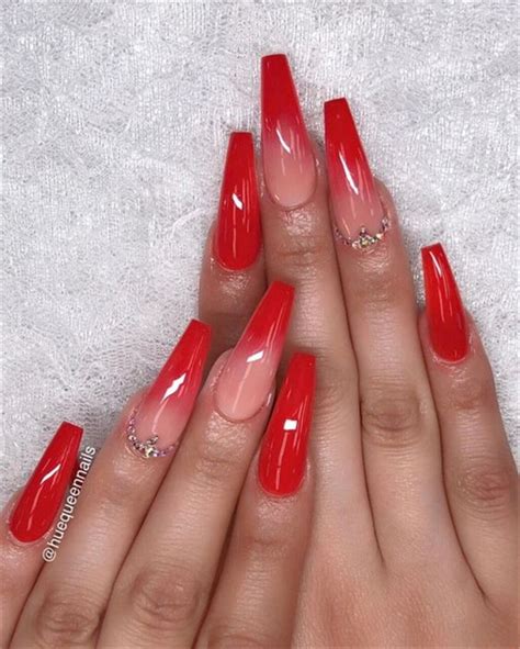 45 Hottest Red Long Acrylic Coffin Nails Designs You Need To Know