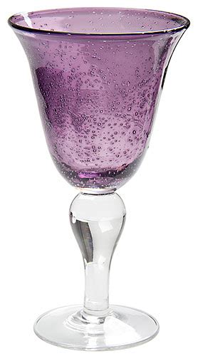 Bubble Glass 14 Oz Purple Goblets
