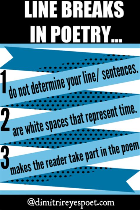 Line Breaks In Poetry Poetry Line Poems