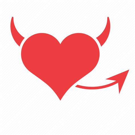 demon devil heart horns love monster tail icon download on iconfinder