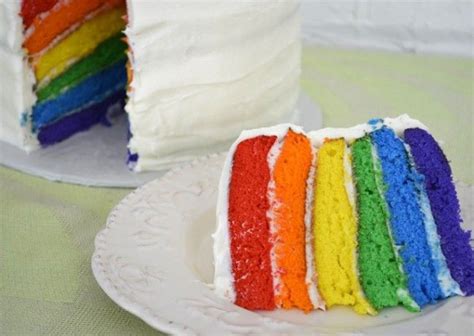 What's not to love, right? Rainbow Layered Cake Recipe | Creative birthday cakes ...