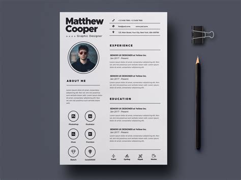 Free Graphic Designer Resume Template By Julian Ma On Dribbble