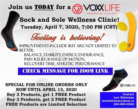 Join Us For A Voxxlife Free Sock And Sole Wellness Clinic Today