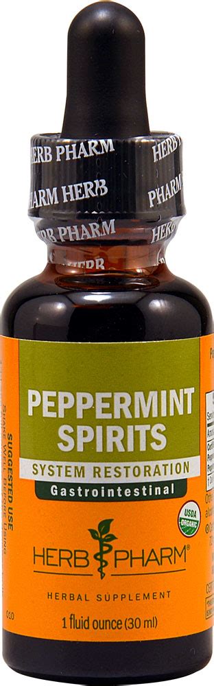 Herb Pharm Organic Peppermint Spirits System Restoration 1 Fl Oz