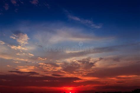 Hot Sunset Sky Stock Image Image Of Landscape Golden 66586017