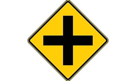 4 Way Intersection Symbol Sign Sign 33 Barco Products