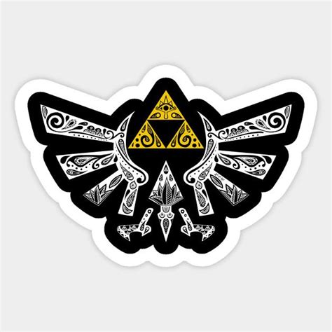 Zelda Hyrule Emblem Cool Stickers Fun Stickers Pin Art