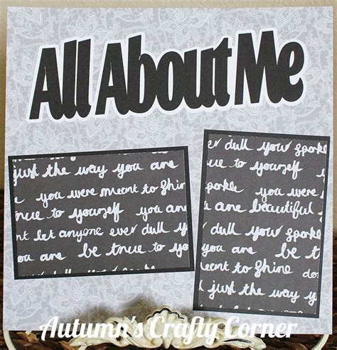 All About Me Basic Premade Scrapbook Page 12x12 Layout Premade Scrapbook Scrapbook Pages