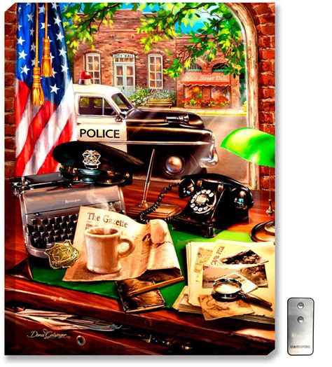 Glow Décor Hometown Hero Law Enforcement Wall Art D1435 By Dona Gelsigner