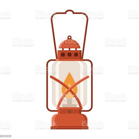 Glowing Camping Lantern Stock Illustration Download Image Now