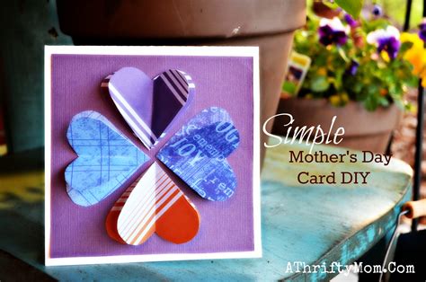 Like a pro, you've made a mother's day card she'll enjoy again and again. Simple Mother's Day Card DIY ~ Heart Bloom Card - A Thrifty Mom - Recipes, Crafts, DIY and more
