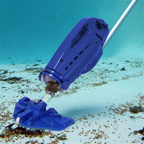 The vacuum will automatically begin to scrub and clean the tiles of your pool. The Hoseless Pool Vacuum - Hammacher Schlemmer