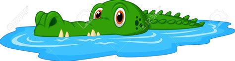 Cute Crocodile Cartoon Swimming Crocodile Cartoon Cartoon Cute
