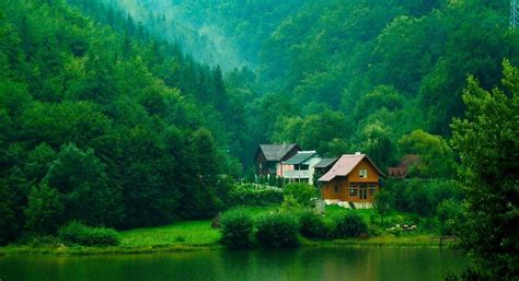 House By The River Wallpapers Wallpaper Cave