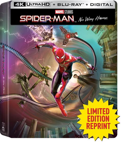 Spider Man No Way Home Limited Edition Steelbook K Ultra Hd Blu Ray Blu Ray