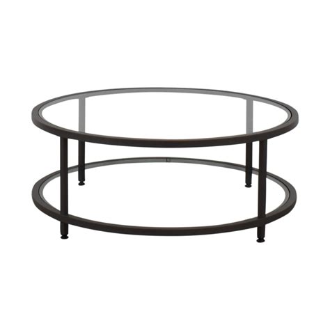 A coffee table with storage, because i can't be the only one constantly looking for storage solutions. 81% OFF - Wayfair Wayfair Round Glass Coffee Table / Tables