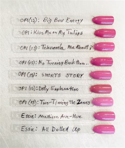 7 Opi Hot Pink Nail Polishes And 2 Essie Pinks In 2022 Opi Pink Nail