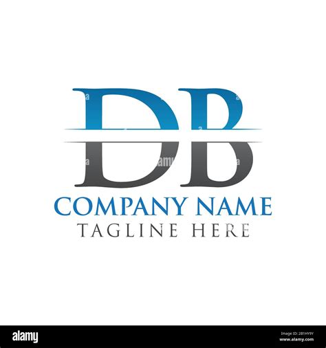 Initial Db Letter Logo Design Vector With Blue And Grey Color Db Logo