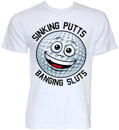 Mens Funny Cool Novelty Golfer Ball Slogan Joke Rude Golfing T Shirts