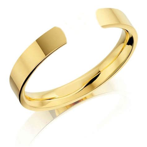 Womens Solid 9ct Gold 6mm Cuff Bangle Bracelet 30 Grams Solid Gold