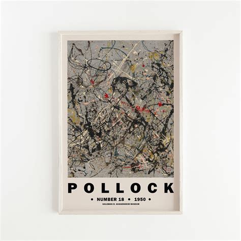 Jackson Pollock Print Pollock Poster Exhibition Wall Art Etsy Uk