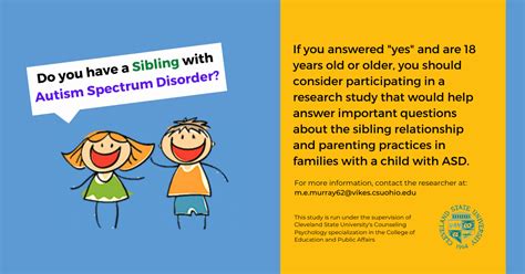 Study Of Relationship Between Siblings When One Sibling Has Autism