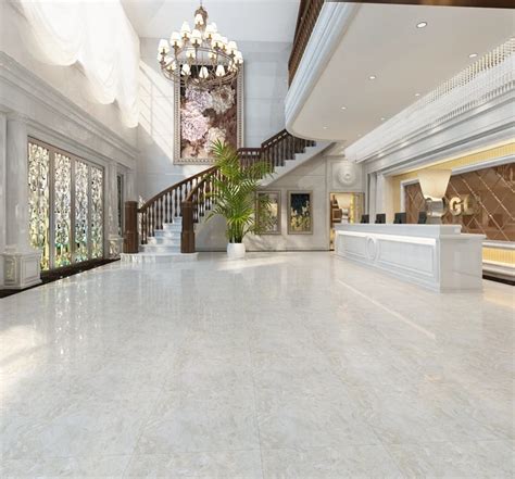 Italian Vitrified Tile Hotel Lobby Luxury Marble Design Glazed