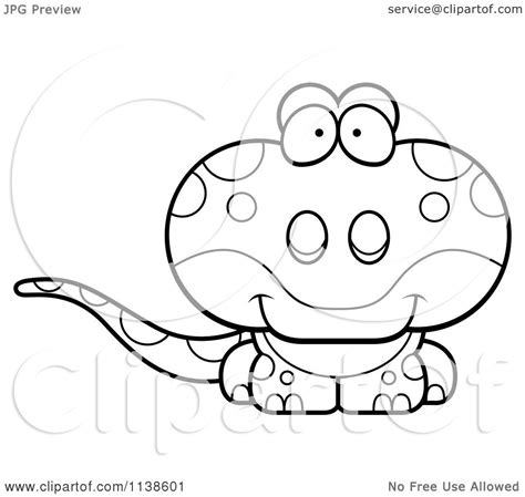 Where can i get free lizard coloring pages? Cartoon Clipart Of An Outlined Cute Gecko Lizard - Black ...
