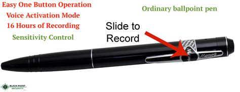 Voice Activated Ballpoint Spy Pen Recorder