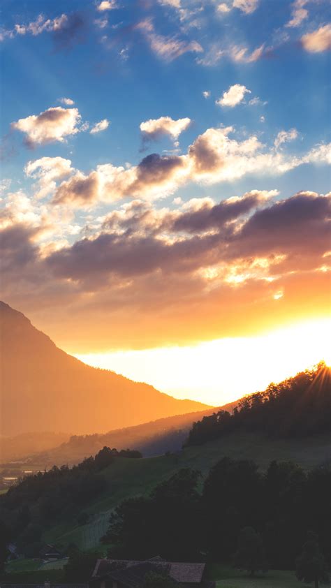 2160x3840 Sunbeams Mountains Landscape 5k Sony Xperia Xxzz5 Premium