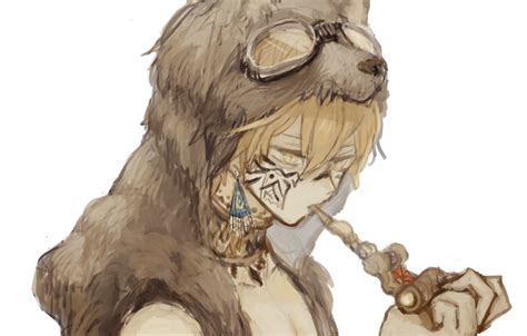 Wallpaper Wolf Tube Earrings Anime Art Glasses Skin Guy Tattoo Ears Inunokoms Images