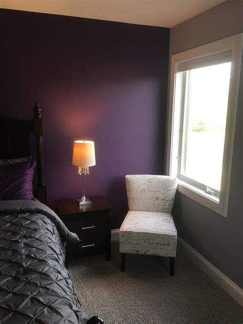 Bedroom color ideas & inspiration | benjamin moore. Benjamin Moore Purple Rain Accent wall | Purple bedroom ...