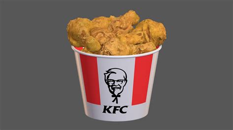 KFC Fried Chicken Bucket 8K 3D Model TurboSquid 1747161