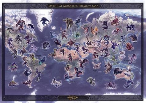 mythical monster world map maptrove