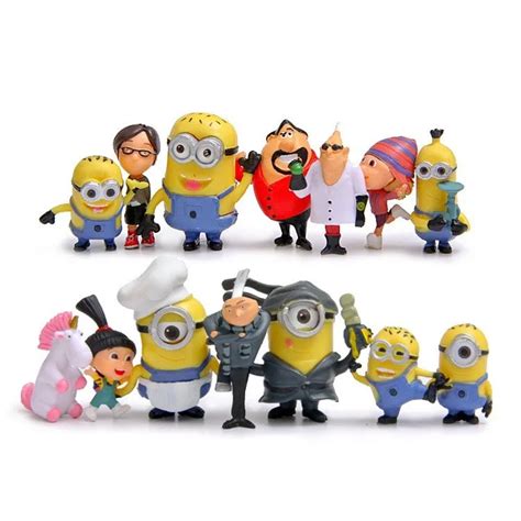 14pcslot Minion Agnes Gru Edith Margo Miniature Figurines Toys Cute