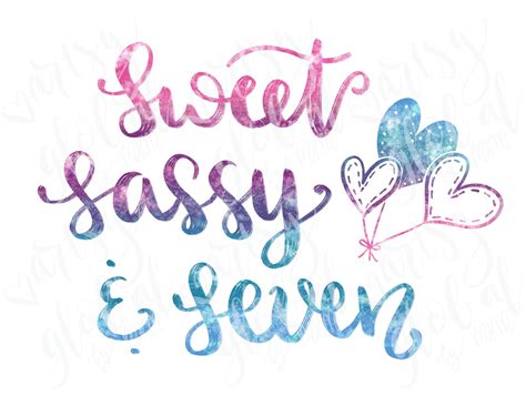 Sweet Sassy And Seven 7th Birthday Clip Art Girls Birthday