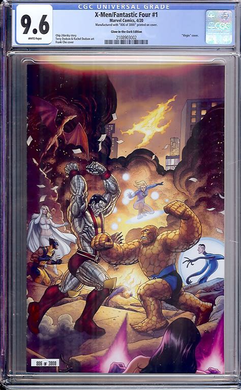 X Menfantastic Four 1 Cgc 96 W Glow In The Dark Edition Auction