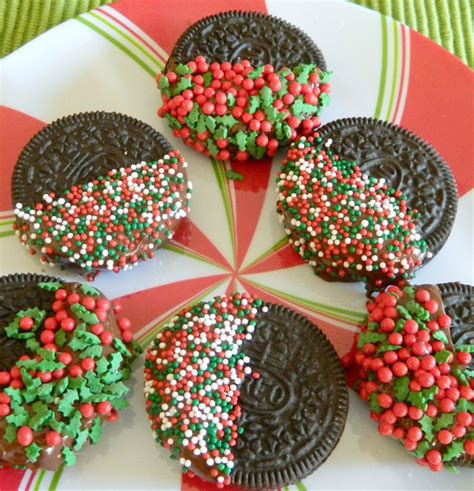 Oreo Dipped Christmas Cookies Skinny Sweets Daily