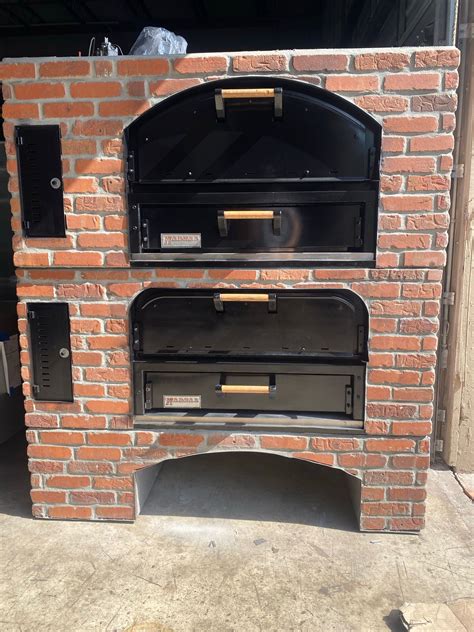 Pre Owned Marsal Mb 42 Double Deck Brick Lined Pizza Oven Gas Stacke