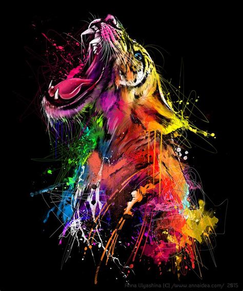 Tiger Multicolor On Behance Tiger Artwork Tiger Art Pop Art Animals