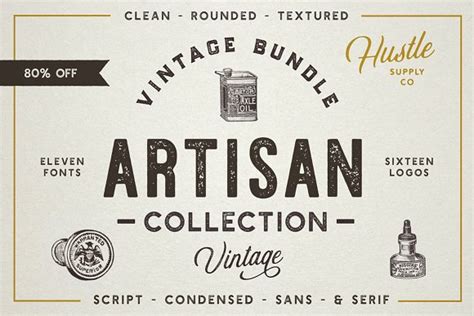 The Artisan Collection Font Bundle Display Fonts Creative Market