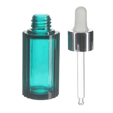 35ml Clear Green Extra Thick Cylinder Petg Plastic Dropper Bottle With