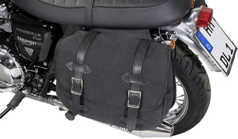 Buy Canvas Saddle Bags Set 2x14 Litres Louis Motorcycle Clothing And