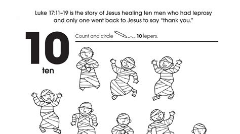 Jesus Heals The Ten Lepers Coloring Page Ten Lepers Preschool Images