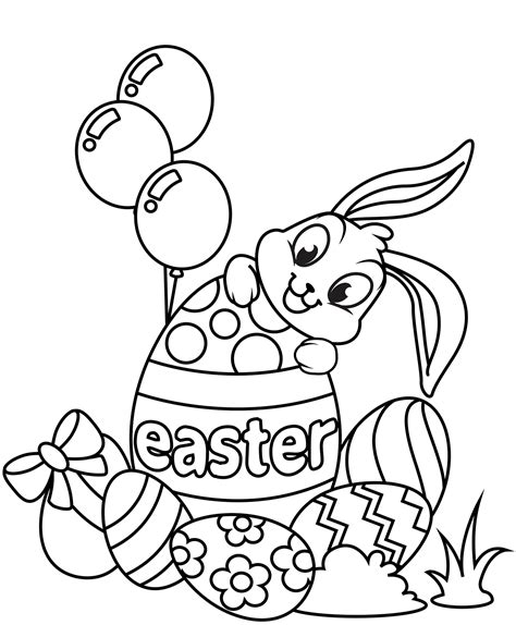 Baskets, bunny, eggs and more great pictures and sheets to color. 30 Free Easter Bunny Coloring Pages Printable