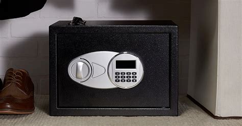 A safe (also called a strongbox or coffer) is a secure lockable box used for securing valuable objects against theft and/or damage from fire. Amazon: AmazonBasics Security Safe - 0.5-Cubic Feet $43.57 ...