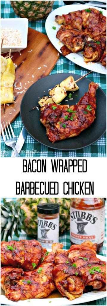 Bacon Wrapped Chicken With Dry Rub And Barbecue Sauce