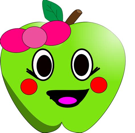 Happy Apple At Clkercom Vector Online Royalty Clipart Free Image Download
